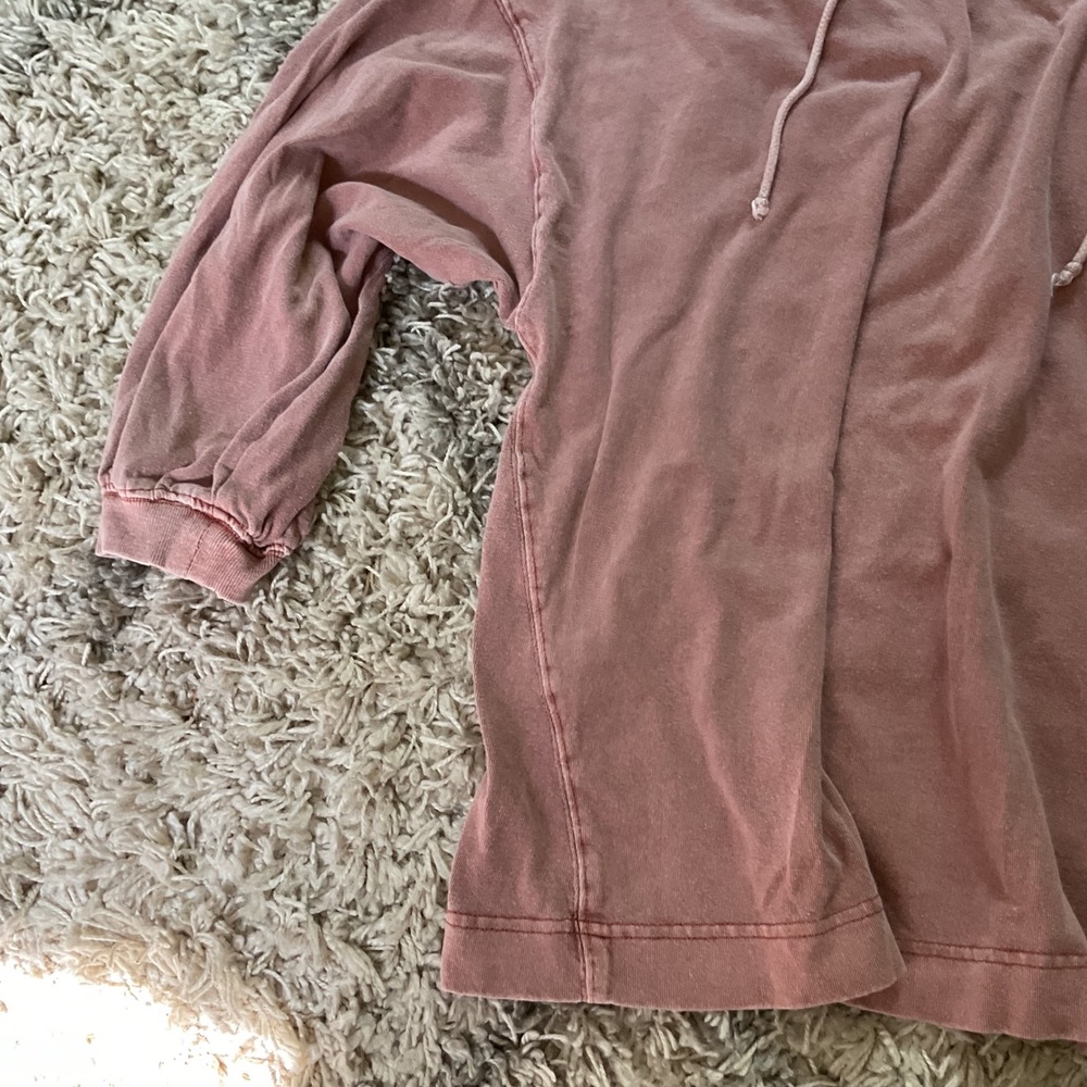 Out From Under Urban Outfitters Rose Mineral Wash Oversized Hoodie Sweatshirt - Picture 6 of 14